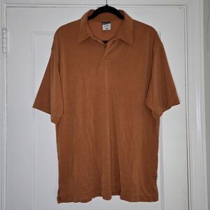 Columbia Ribbed Golf Polo - Men's Large - Orange